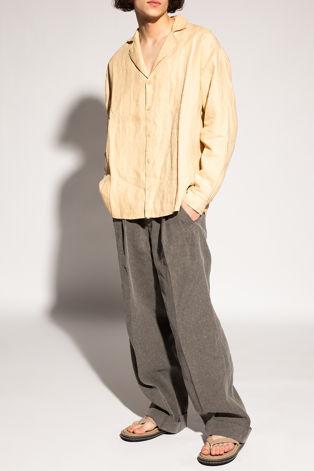 Jacquemus ‘La Chemise Raphia’ linen shirt Men's Clothing Vitkac